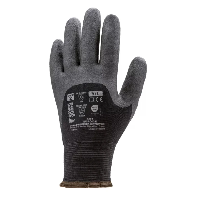 10 pares - Guantes de trabajo Coverguard de PVC Euroice MO6630 antihorario