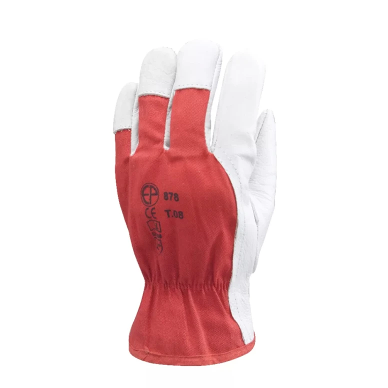 12 Pares - Guantes de Trabajo Coverguard de Cuero Eurostrong MO880 Riesgos Mecánicos