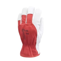12 Pares - Guantes de Trabajo Coverguard de Cuero Eurostrong MO880 Riesgos Mecánicos