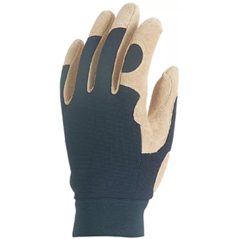 12 Pares - Guantes de Trabajo Coverguard de Cuero Eurostrong MO910 Riesgos Mecánicos