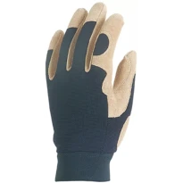 12 Pares - Guantes de Trabajo Coverguard de Cuero Eurostrong MO910 Riesgos Mecánicos