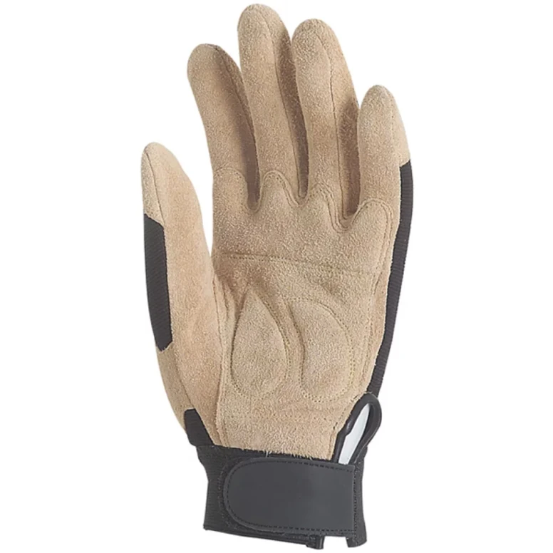 12 Pares - Guantes de Trabajo Coverguard de Cuero Eurostrong MO910 Riesgos Mecánicos
