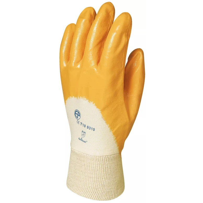 10 Pares - Guantes de Trabajo Coverguard de Nitrilo Eurostrong MO9310 Riesgos Mecánicos