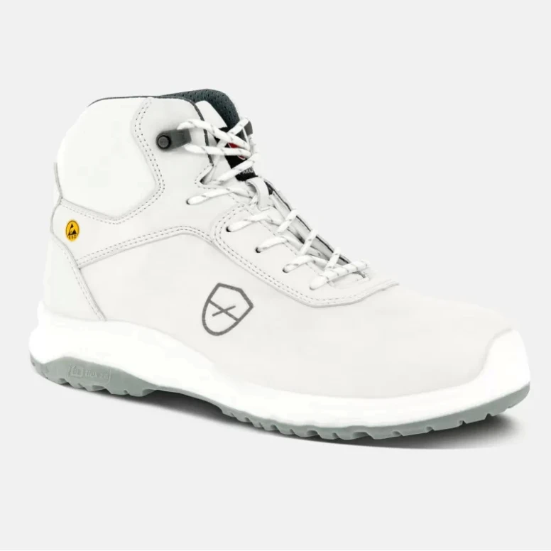 Zapatos de seguridad Parade Rogar S3 SR FO CI HI ESD 07ROGAR9817 altos sin metal blanco