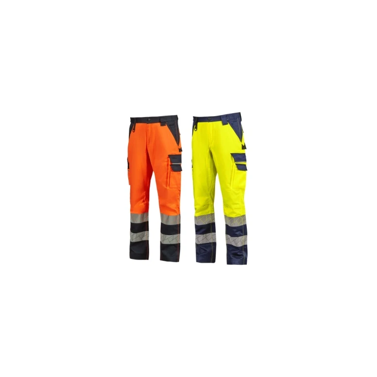Pantalón de Trabajo Alta Visibilidad Multibolsillos Stretch U-Power Brillo WHL381