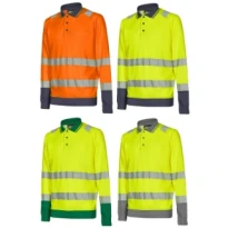 3 Piezas - Polo de Trabajo Manga Larga Alta Visibilidad U-Power Close WHL389