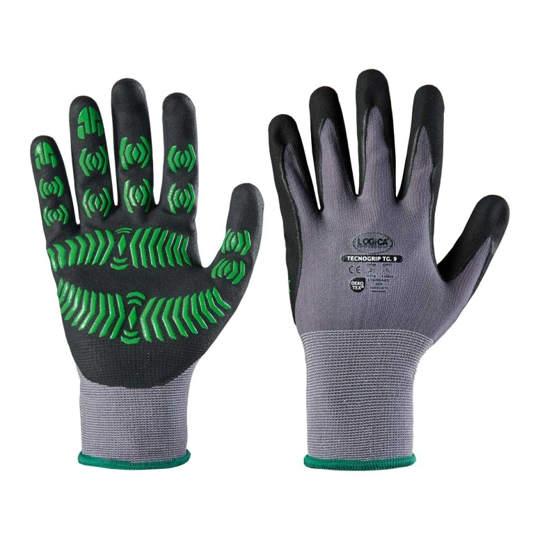 12 Pares - Guantes de trabajo Logica TECNOGRIP