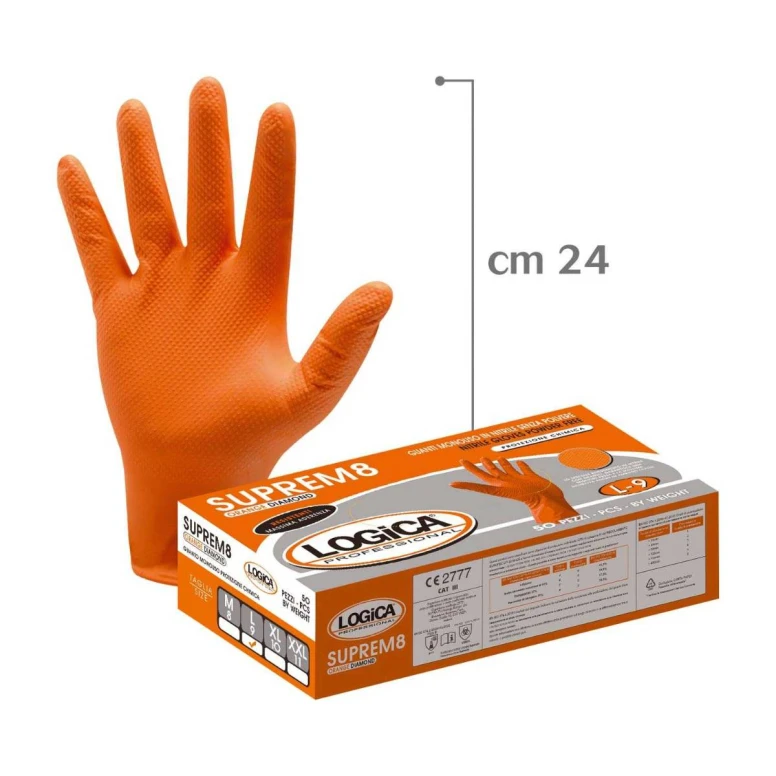 Guantes de trabajo de Nitrilo Logica SUPREM8 - Caja de 50 piezas