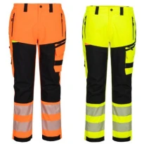 Pantalón de trabajo Portwest alta visibilidad DX448 multibolsillos impermeable