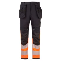 Pantalón de trabajo Portwest alta visibilidad FR452 multibolsillos antiestático ignífugo stretch