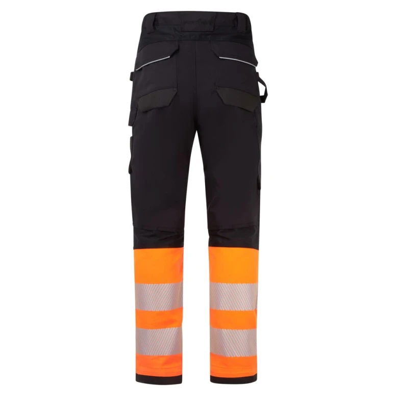 Pantalón de trabajo Portwest alta visibilidad FR452 multibolsillos antiestático ignífugo stretch