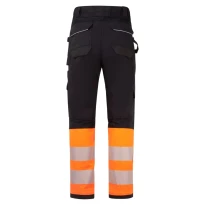 Pantalón de trabajo Portwest alta visibilidad FR452 multibolsillos antiestático ignífugo stretch