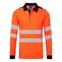 Polo de trabajo Portwest FR734 alta visibilidad manga larga ignífugo