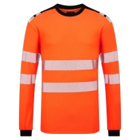Camiseta de trabajo Portwest FR736 alta visibilidad manga larga ignífuga