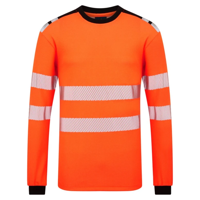 Camiseta de trabajo Portwest FR736 alta visibilidad manga larga ignífuga
