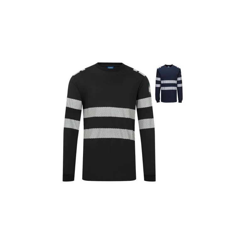 Camiseta de trabajo Portwest FR732 alta visibilidad manga larga ignífuga