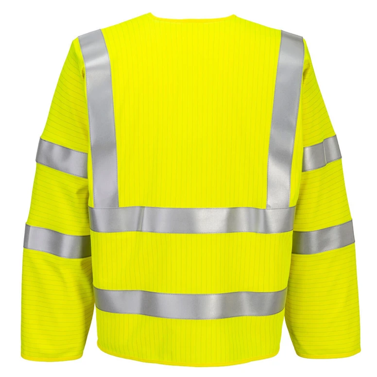 Chaleco de trabajo Portwest FR616 alta visibilidad manga larga con cremallera antiestático