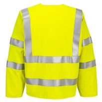 Chaleco de trabajo Portwest FR616 alta visibilidad manga larga con cremallera antiestático