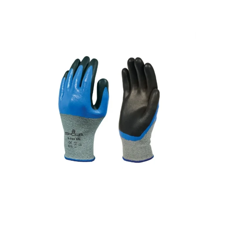 10 Pares - Guantes Showa recubiertos en Nitrilo anticorte S TEX 376