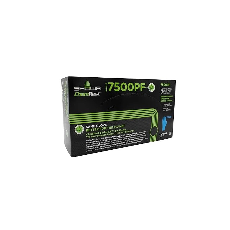 Guantes Showa de Nitrilo en dispensador SH7500PF - 100 piezas