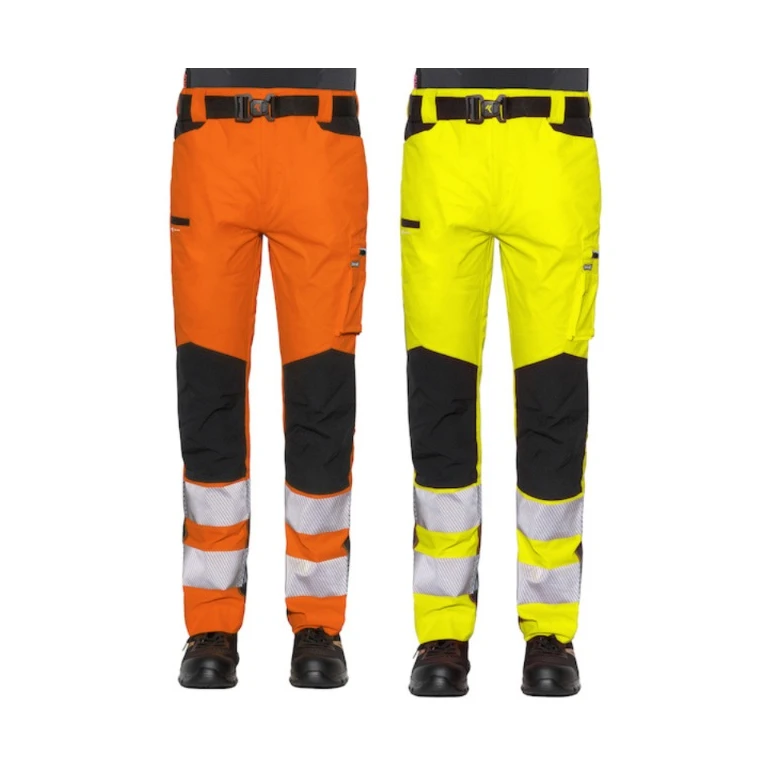 Pantalones de trabajo alta visibilidad multibolsillos stretch Issa Line Extreme Hi Vis 8450NB