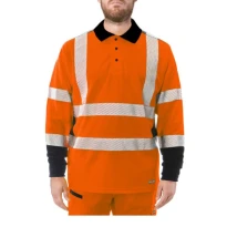 Polo de trabajo alta visibilidad Issa Line Raylong Hi Vis 8195