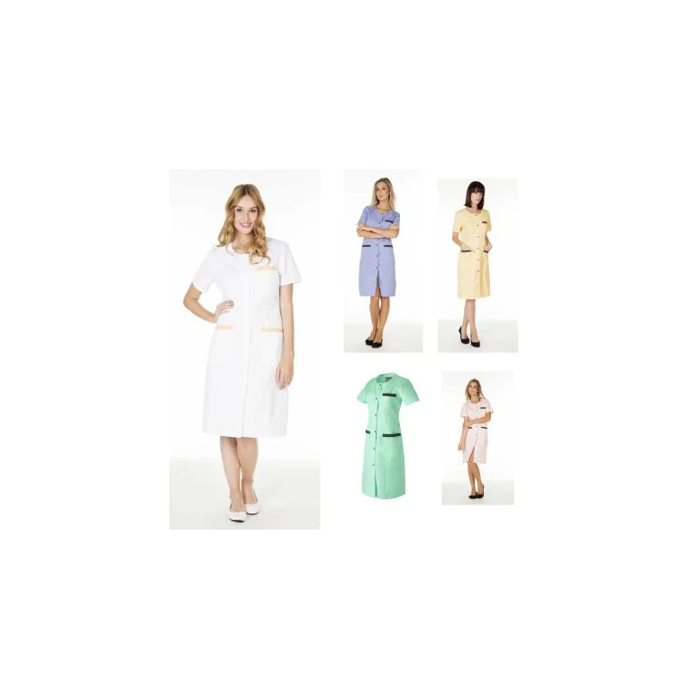 Bata de trabajo Molinel Caroline CAROLINEMCBC/M Multibolsillos Larga Mujer Limpieza Bienestar