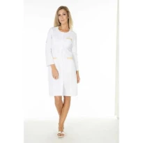 Bata de trabajo Molinel Caroline CAROLINEMTBC/M Multibolsillos Larga Mujer Limpieza Bienestar Con mangas convertibles