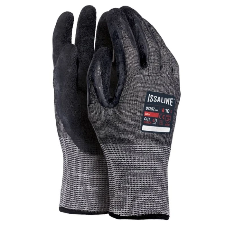12 Pares - Guantes de trabajo Cut Catch de látex - Issa Line 07297