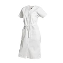 Bata de trabajo Molinel Josy JOSYBFCOTMCBLA Multibolsillos Limpieza Sanitario 100% Algodón Mujer Manga Corta