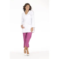 Bata de trabajo Molinel Laurie LAURIEMTBC/LI  multibolsillos bienestar sanitario mujer con mangas convertibles