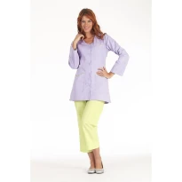Bata de trabajo Molinel Laurie LAURIEMTPA/PO multibolsillos bienestar sanitario mujer con mangas convertibles