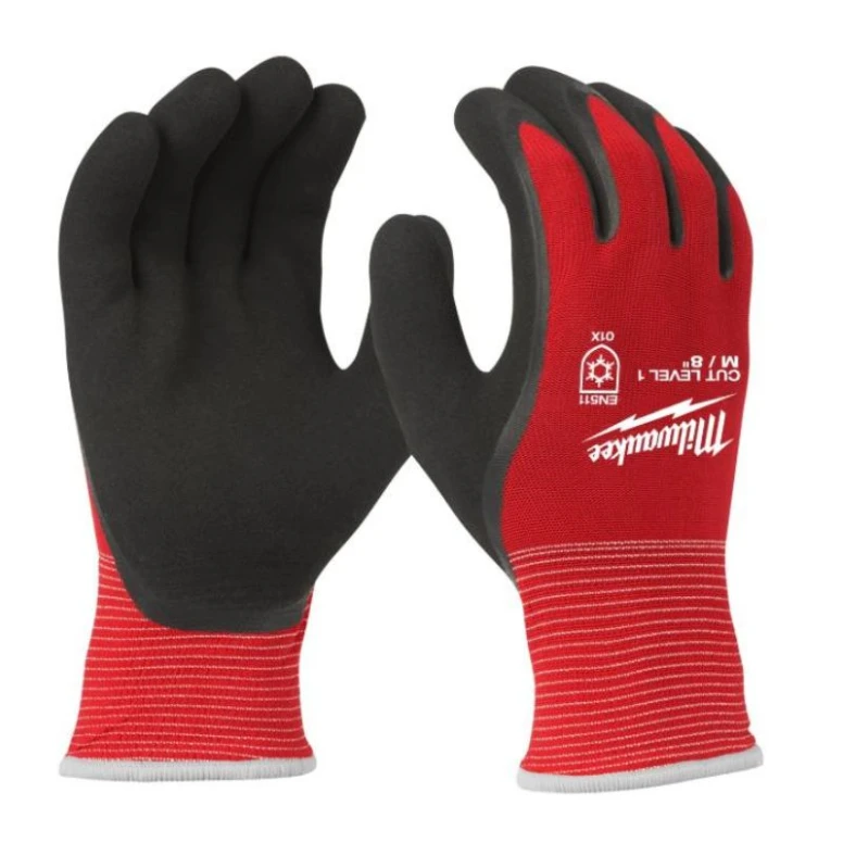 12 Pares - Guantes de Trabajo Recubiertos de Látex CAT. Corte A Milwaukee 4932471606