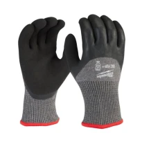 12 Pares - Guantes de Trabajo de Invierno Recubiertos de Látex CAT.5 Corte E Milwaukee 4932479562