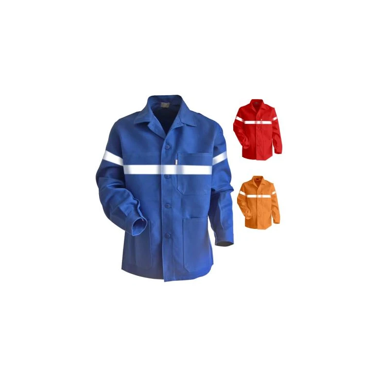 Camisa de trabajo LMA Ambre 2028 alta visibilidad multibolsillos 100% algodón