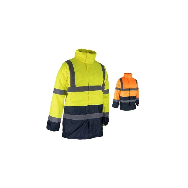 Parka de trabajo LMA Prevention 5002 alta visibilidad multibolsillos impermeable 4 en 1