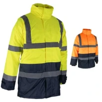 Parka de trabajo LMA Prevention 5002 alta visibilidad multibolsillos impermeable 4 en 1