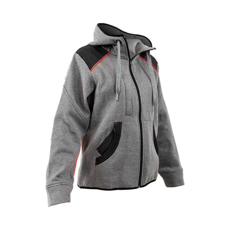 Sudadera de trabajo mujer LMA Scarlett 2284 con cremallera completa y capucha