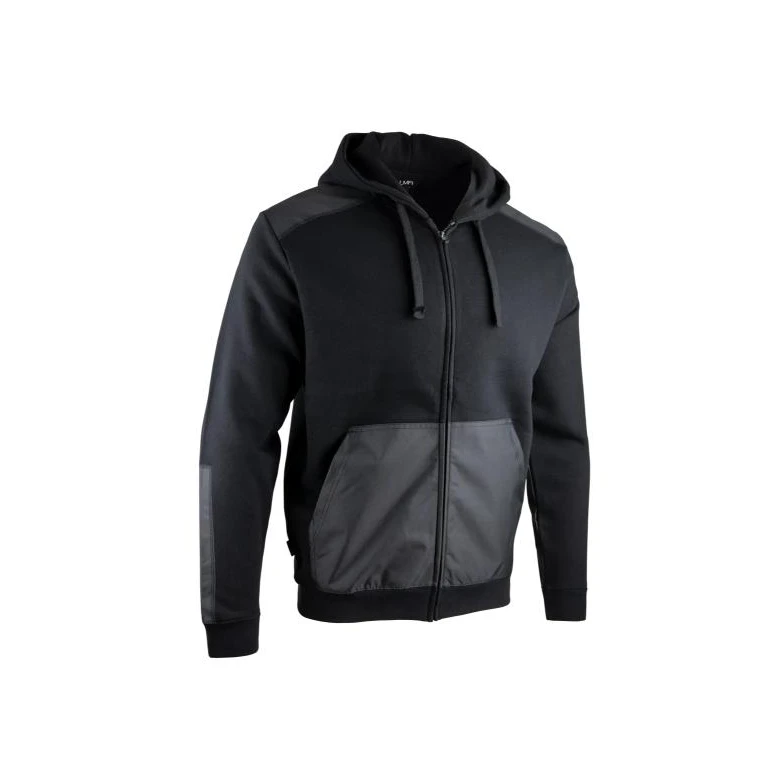 Sudadera de trabajo LMA Quebec 8094 con cremallera completa y capucha