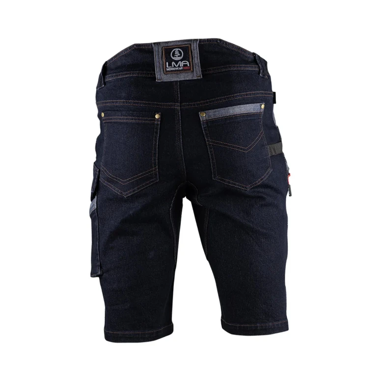 Bermudas de trabajo LMA 6147 Shelton multibolsillos en vaquero