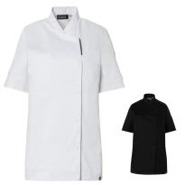 Chaqueta de cocina mujer Molinel Reko 10863253001 Chef manga corta stretch