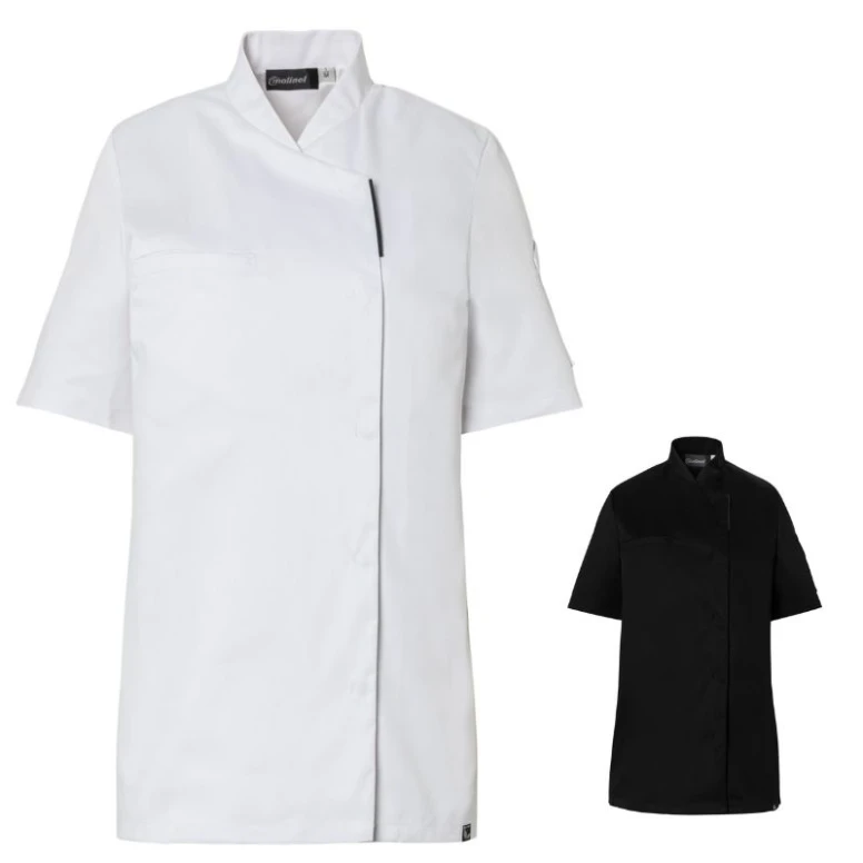 Chaqueta de cocina mujer Molinel Reko 10863253001 Chef manga corta stretch