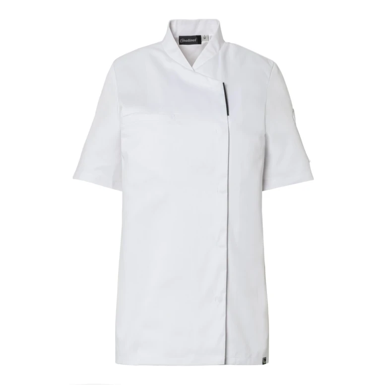 Chaqueta de cocina mujer Molinel Reko 10863253001 Chef manga corta stretch