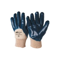 12 Pares - Guantes NBR de malla con puño elástico - Dorso ventilado 07270