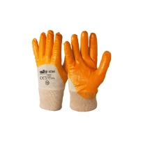 12 Pares - Guantes NBR de malla con puño amarillo - Dorso ventilado 07265