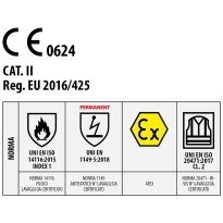 Chaleco de trabajo de Alta Visibilidad Issa Line Trivalente multinorma M-Pro 5010