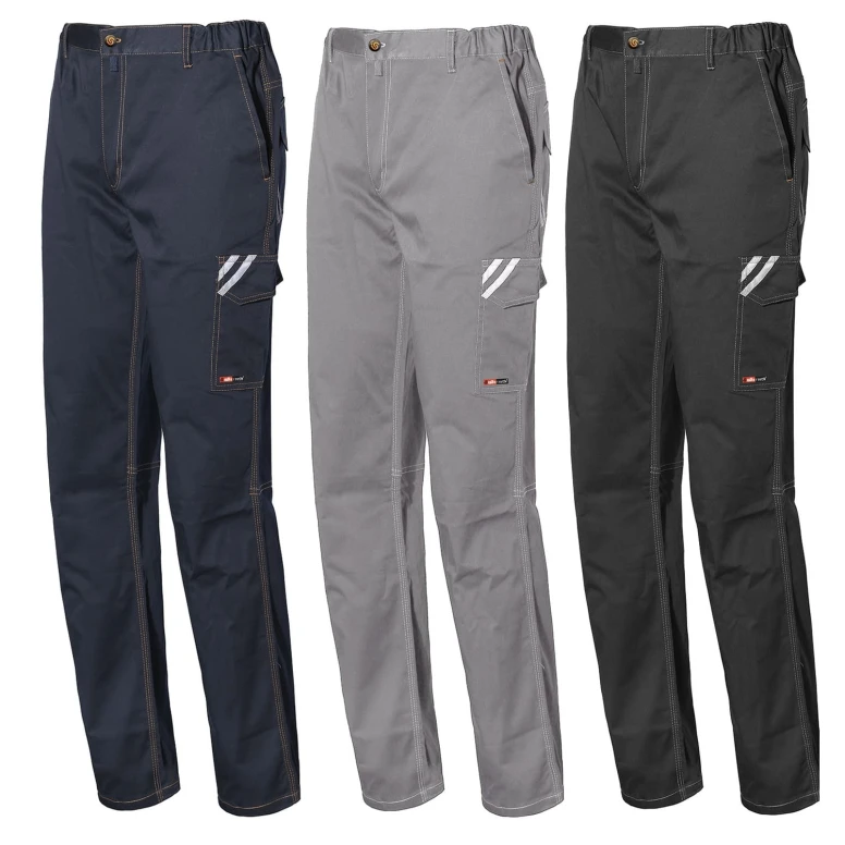 Pantalones de trabajo Start ISSA LINE Stretch 8036B Elásticos Multibolsillos