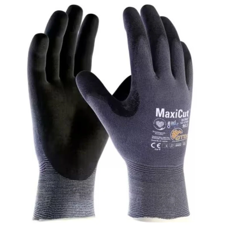 12 pares de guantes de trabajo ATG MaxiCut Ultra 52-3745 recubiertos de nitrilo compatibles con pantalla táctil