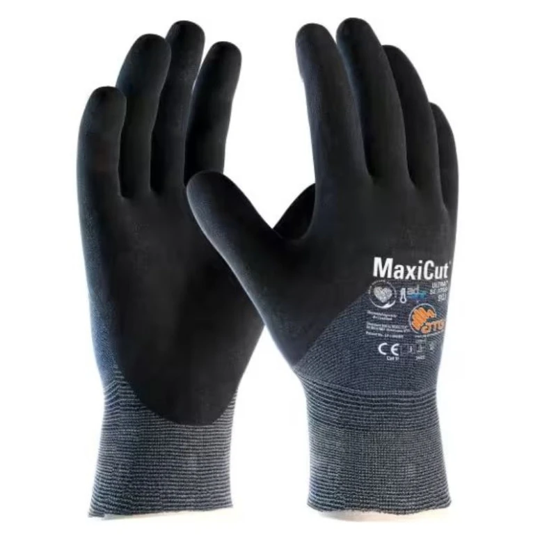 12 pares de guantes de trabajo ATG MaxiCut Ultra 52-3755 recubiertos de nitrilo compatibles con pantalla táctil