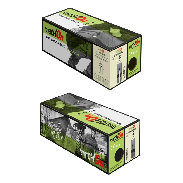 Pantalón de trabajo ISSA LINE Stretch On 8738 Azul Multibolsillos Bolsillos laterales 100% algodón